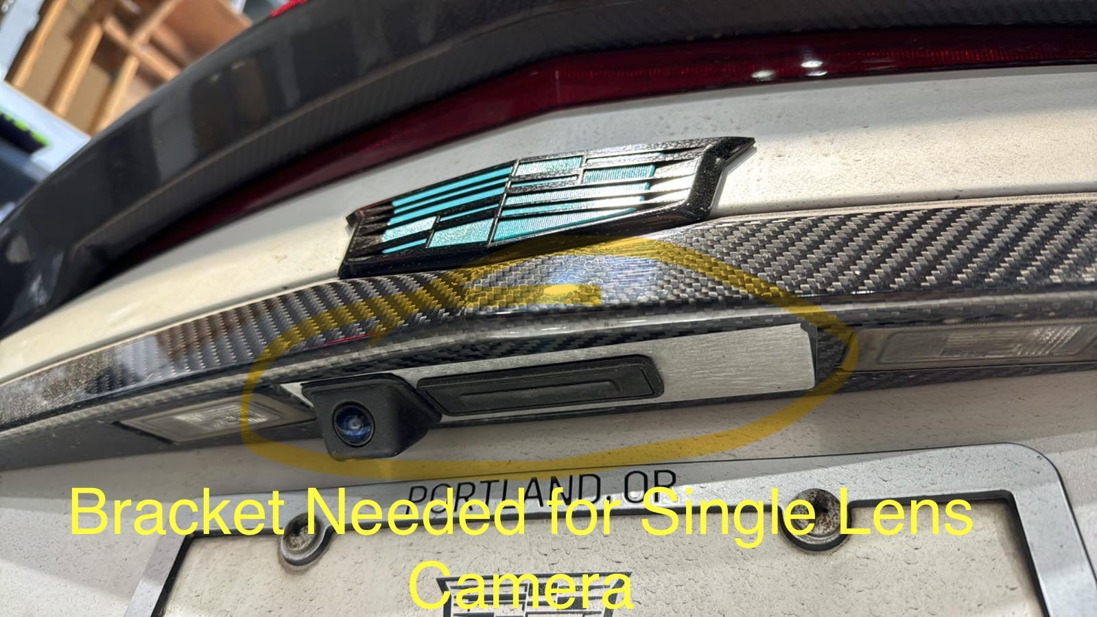 2016-19 CADILLAC CTS-V V3 CARBON FIBER REAR TRUNK DECKLID CENTER APPLIQUE TRUNK INSERT